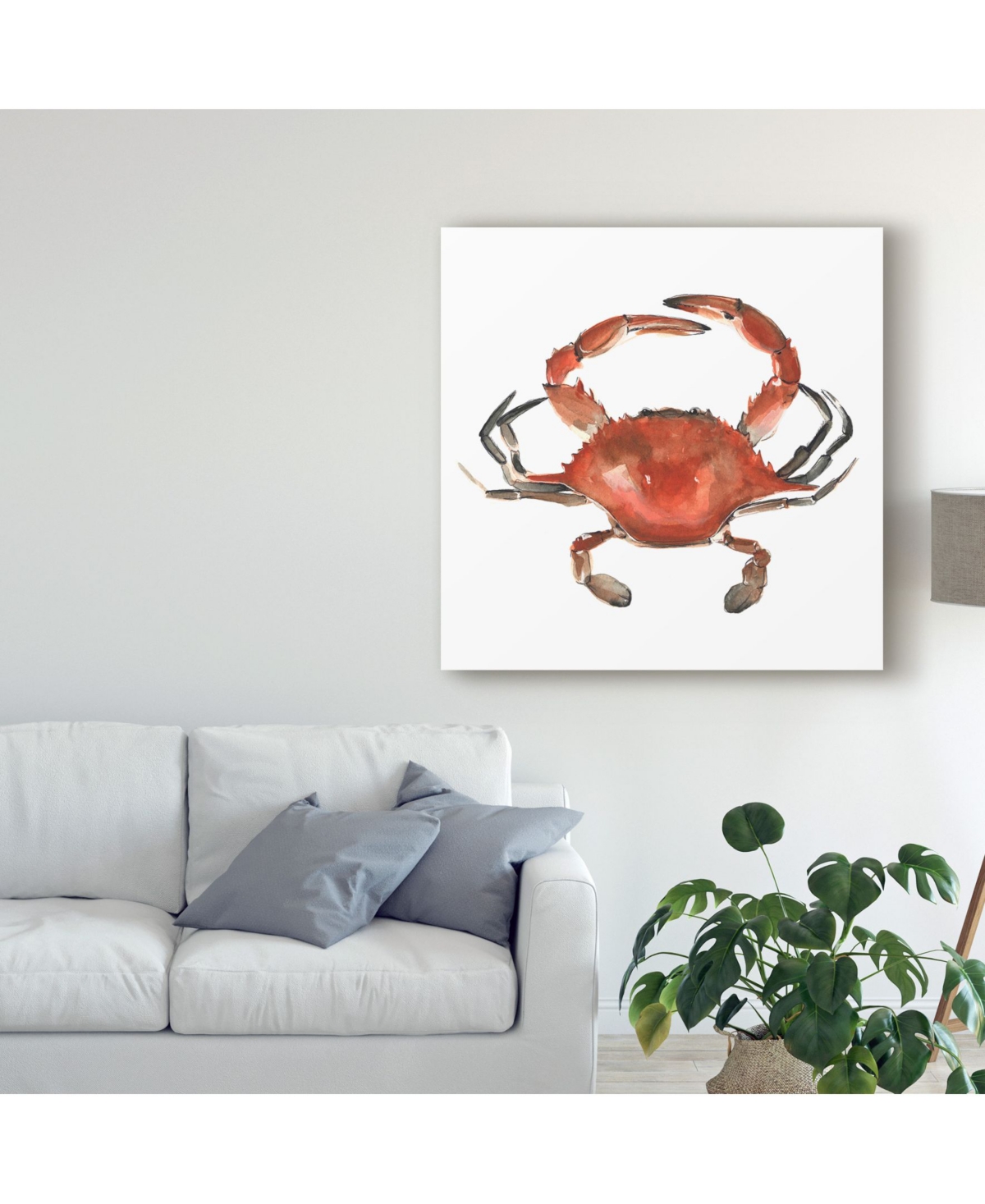 Emma Scarvey Watercolor Crab I Canvas Art -