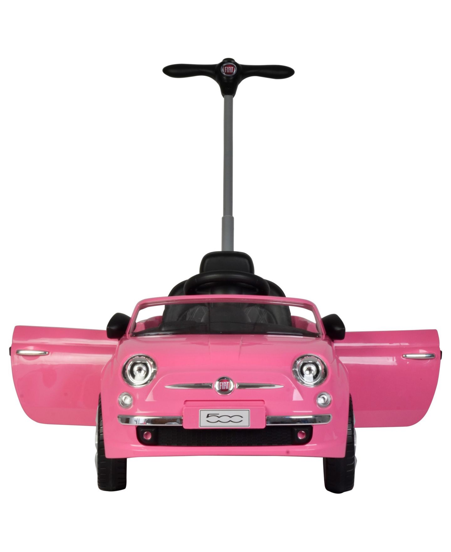 Детская игрушка Best Ride on Cars 2 in 1 Fiat 500 Model Baby Toddler Toy Push Car Stroller, цвет: Розовый — фото 2