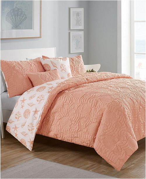 Beach Island 5 Pc Full Queen Reversible Comforter Set