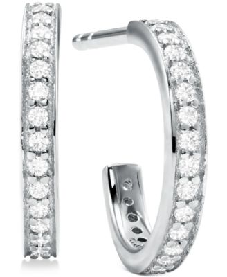 michael kors silver hoops