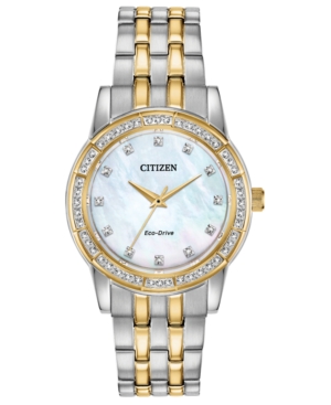 image of Citizen Eco-Drive Women-s Silhouette Two-Tone Stainless Steel Bracelet Watch 31mm