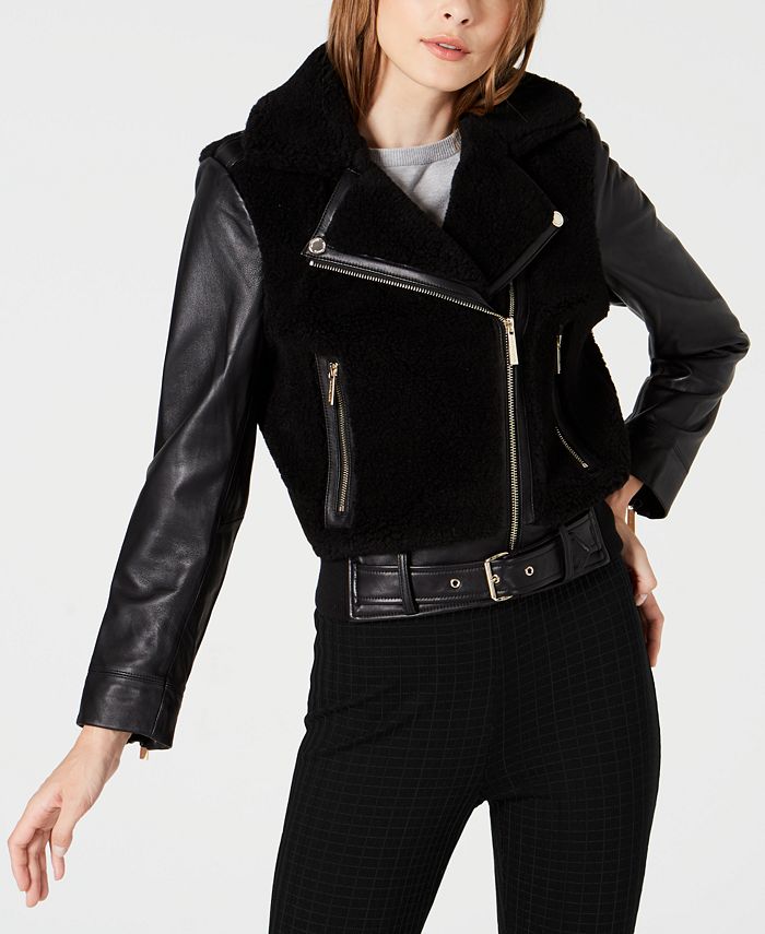 Michael kors hotsell suede moto jacket