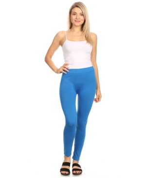 White Mark Solid Leggings