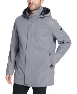 grey hooded jacket men's