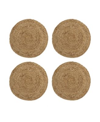 Elrene - Everyday Casual Braided Jute Round Placemat Set of 4