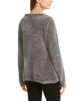 Karen Scott Boat-Neck Chenille Sweater, Created for Macy's - Macy's