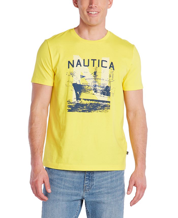 Nautica Men's Blue Sail Logo Graphic T-Shirt, Created for Macy's - Macy's