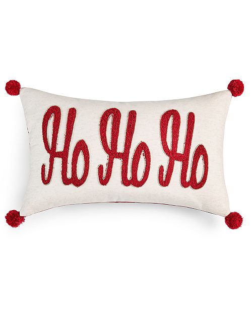 Martha Stewart Collection Ho Ho Ho 20 X 12 Decorative Pillow