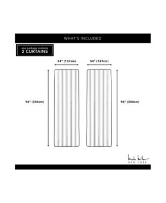 Hexa Geometric Print Hidden Tab Top Curtain Panel Pair, 54" X 96"