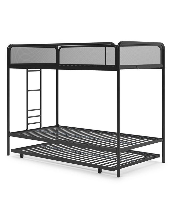 EveryRoom Elia Triple Twin Metal Bunk Bed Macy's