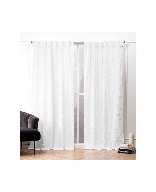 Nicole Miller Textured Matelasse Hidden Tab Top Curtain Panel Pair