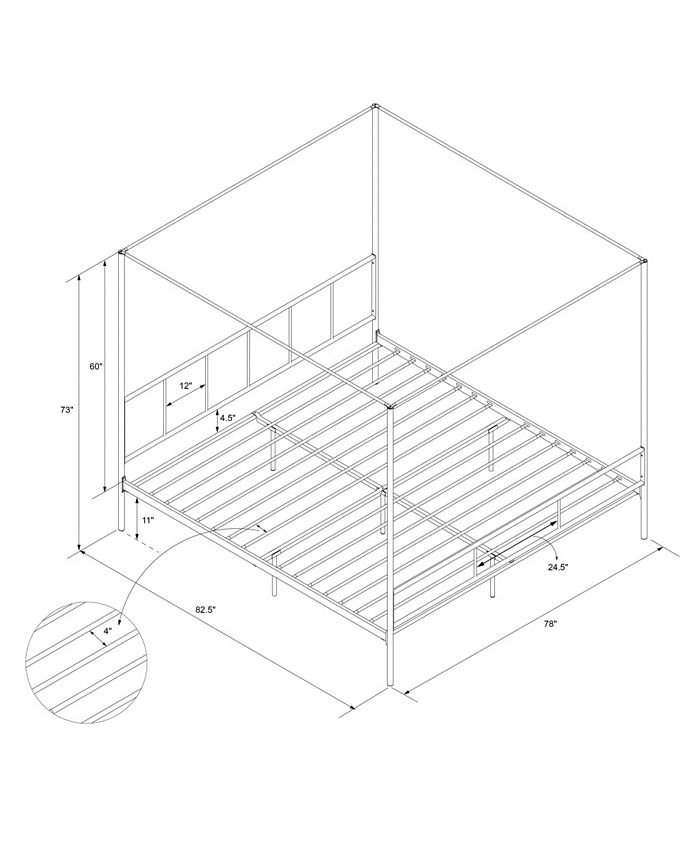 Novogratz Collection Novogratz Marion Canopy Bed King Macy's