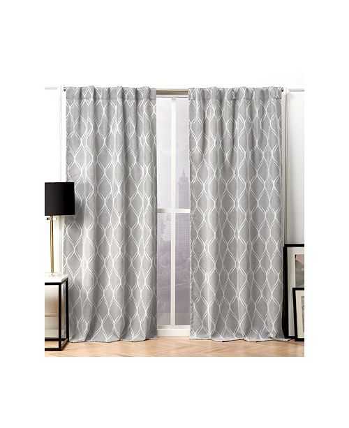 Nicole Miller Circuit Blackout Hidden Tab Top Curtain Panel Pair
