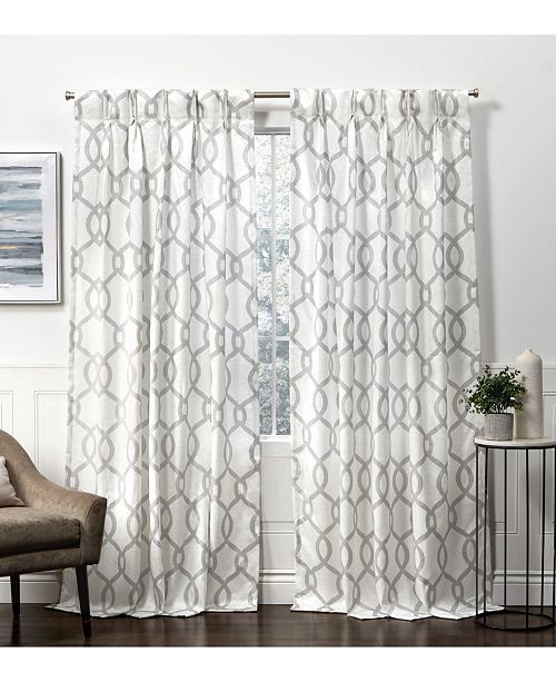 Exclusive Home Curtains Kochi Linen Blend Pinch Pleat Curtain