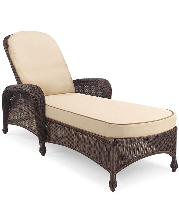 Furniture CLOSEOUT! Monterey Wicker Outdoor Chaise Lounge, with