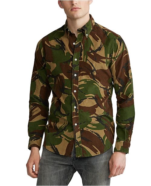 Polo Ralph Lauren Men S Classic Fit Camo Corduroy Shirt