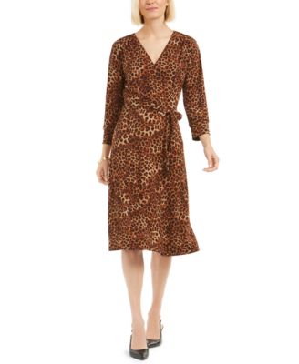 macy's leopard print dress