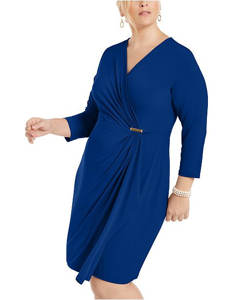 Charter Club Plus Size Surplice Crossover Dress Created For
