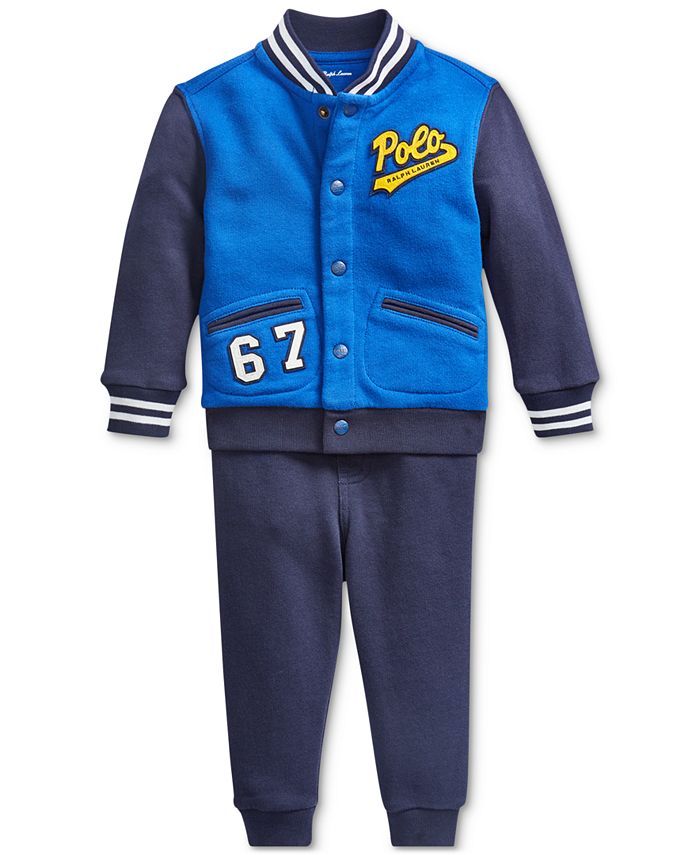 Polo Ralph Lauren Baby Boys Lightweight Baseball Jacket & Joggers - Macy's