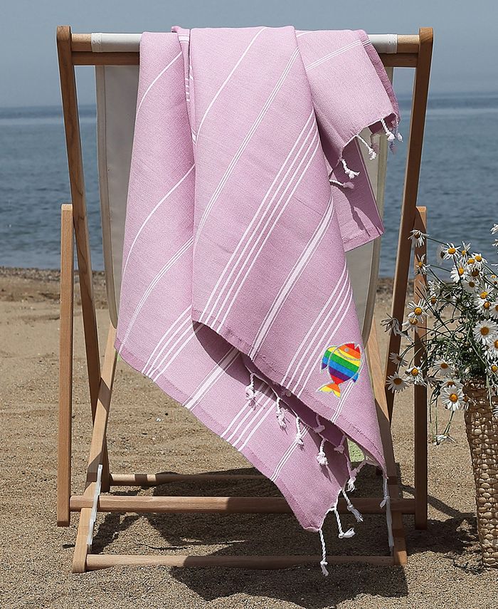 Organic Turkish Cotton Pestemal Towel - Versatile Beach, Travel & Home Towel, Blue, Quick Dry & Sand-Free - View #14