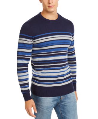 Men's Stripe Cotton Sweater, Created for Macy's 