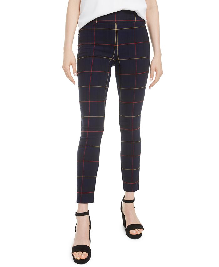 plaid skinny pants