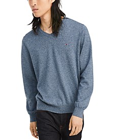 Men's Signature Solid V-Neck Cotton Sweater