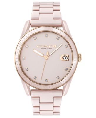 On Sale!!! online NWT Coach Women’s Preston Blush Ceramic Bracelet Watch 36mm