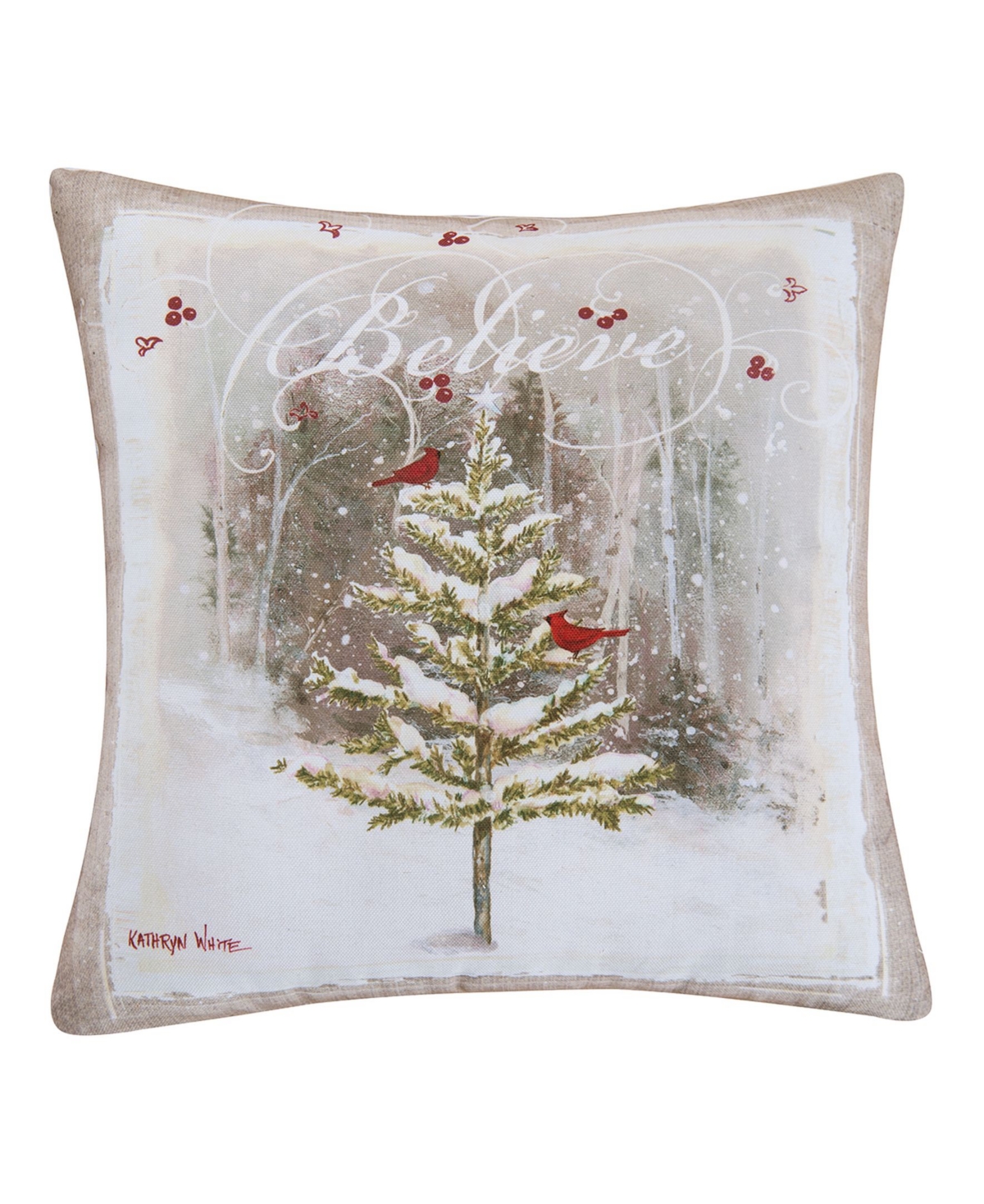 UPC 008246325253 product image for C & F Home Believe Tree Indoor/Outdoor Pillow | upcitemdb.com