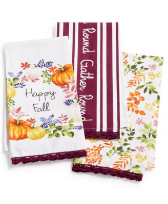 Martha Stewart Collection - Harvest Kitchen Towels, Set of 3