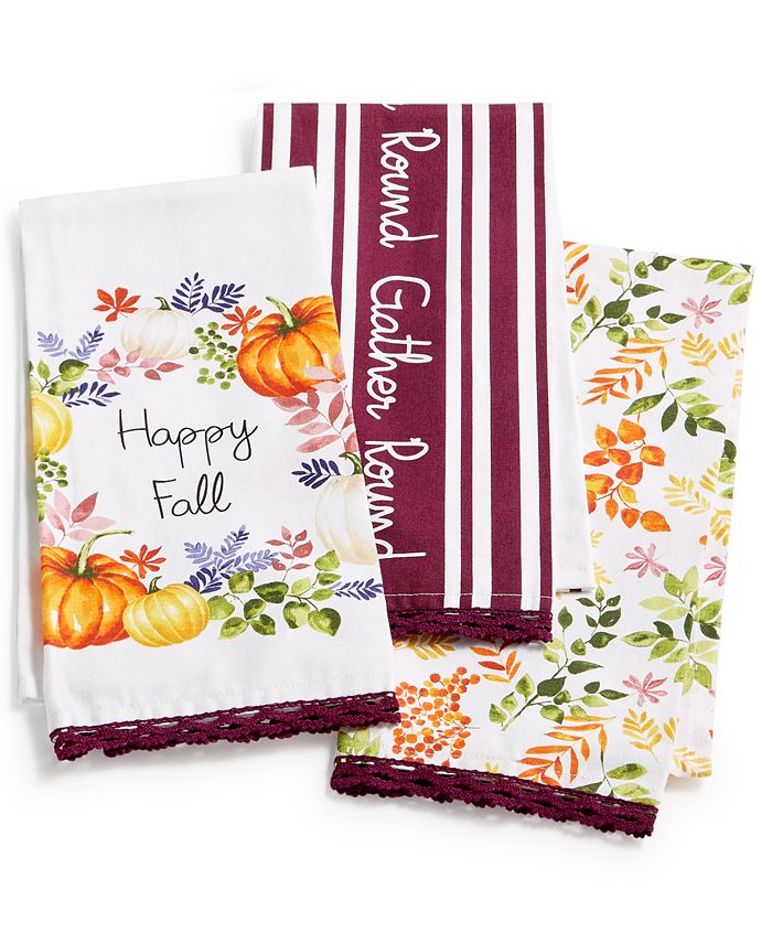 Martha Stewart Collection Harvest Kitchen Towels, Set of 3, Created for  Macy's - Macy's