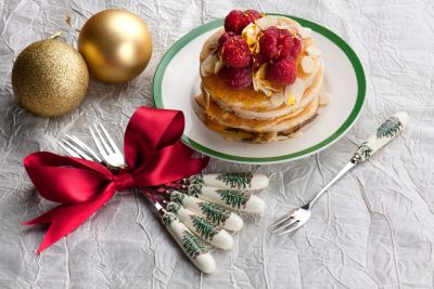 Christmas Tree Pastry Forks, Set of 6