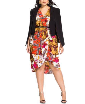 City Chic Trendy Plus Size Double Cape 