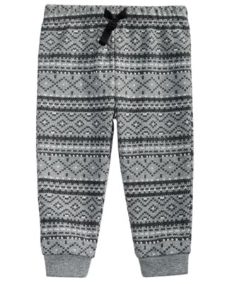 First Impressions - Baby & Toddler Boys Fair Isle-Print Joggers
