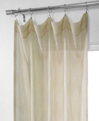 Sirius Striped Patterned Faux Linen Sheer Curtain