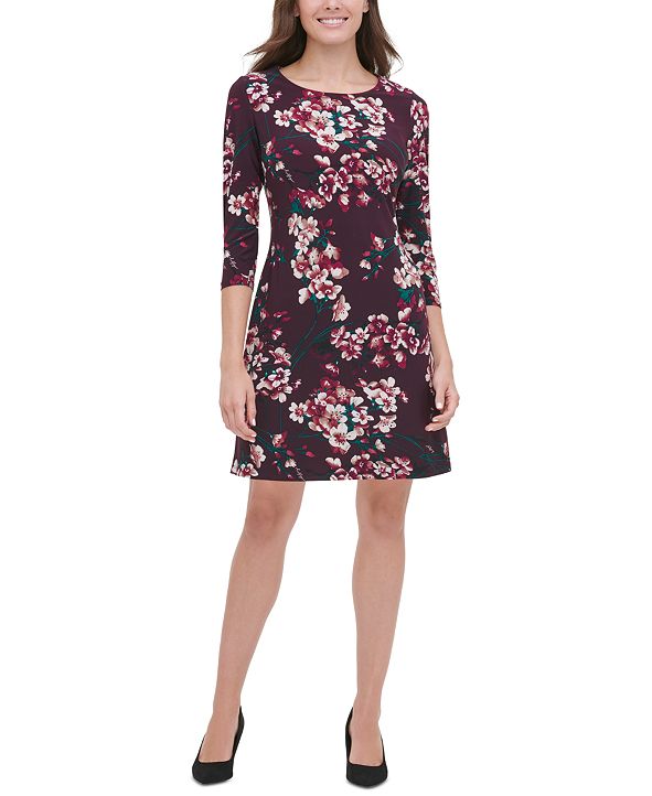 Tommy Hilfiger Floral-Print A-Line Dress & Reviews - Dresses - Women ...