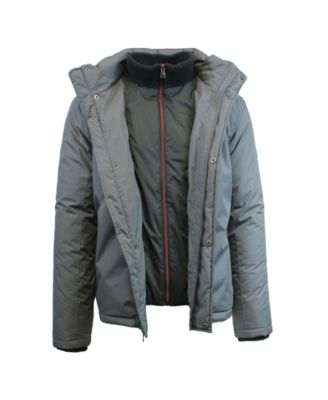 Spire By Galaxy Men's Heavyweight Presidential Tech Jacket with Detachable Hood