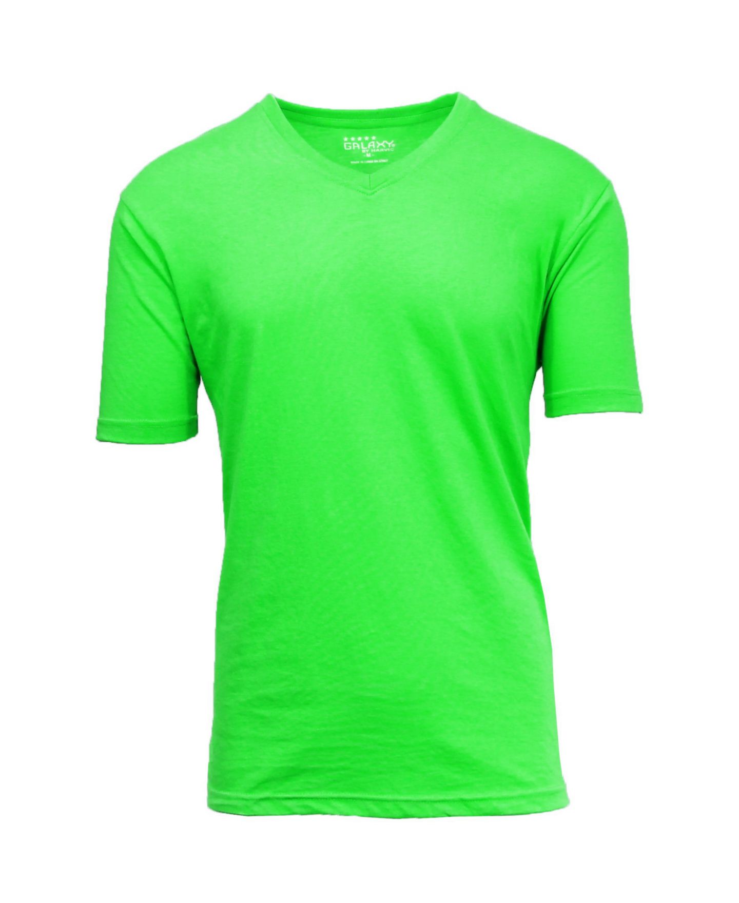 Мужская футболка Galaxy By Harvic Short Sleeve V-Neck, цвет: Меланжевый — фото 2