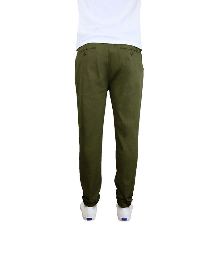 Galaxy By Harvic Men's Basic Stretch Twill Joggers - Macy's