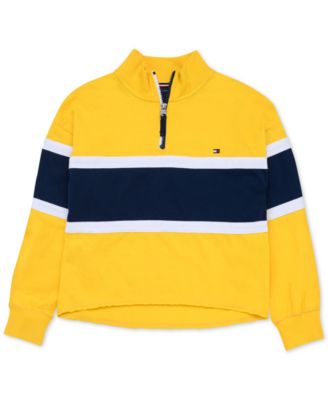 yellow tommy hilfiger quarter zip