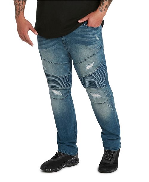 Mvp Collections Men S Big Tall Denim Biker Jean