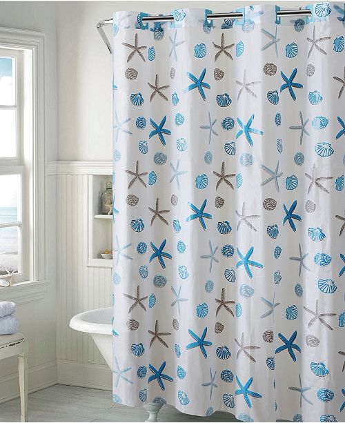 Hookless Seashell Shower Curtain Reviews Shower Curtains Bed