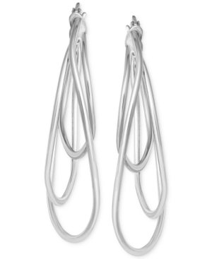 Macy's Multi-hoop Drop Earrings In Sterling Silver