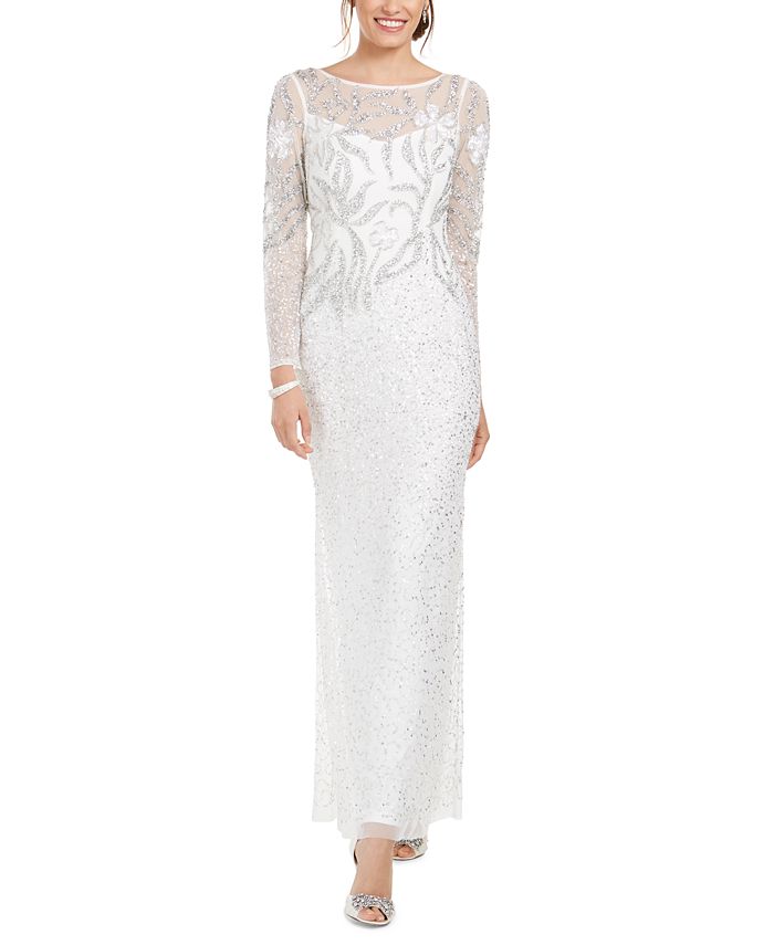 Adrianna Papell - Embellished Illusion Gown