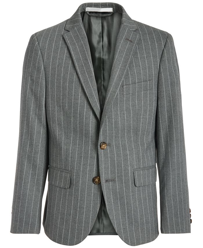 Lauren Ralph Lauren Big Boys Classic-Fit Stretch Gray Stripe Suit ...