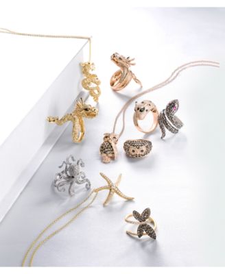 EFFY&reg; Diamond Starfish Pendant Necklace (1/2 ct. t.w.) in 14k Gold