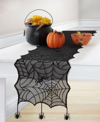Elrene - Crawling Halloween Spider Lace Table Runner
