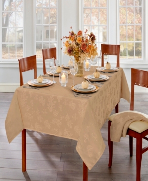 Elrene Elegant Woven Leaves Jacquard Damask Tablecloth 60