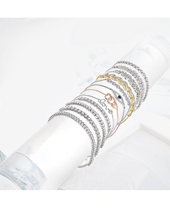 Wrapped - Diamond Evil-Eye Slider Bracelet (1/6 ct. t.w.) in Sterling Silver