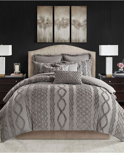Aran Isles King 9 Pc Tufted Chenille Comforter Set